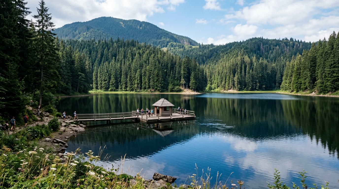 Озеро Синевир та водоспад Шипіт